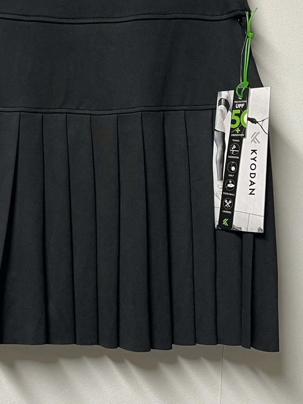 Kyodan Black Active Mini Pleated Tennis Skirt/Skort Golf Women’s Size M